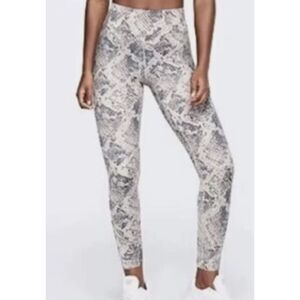 Title Pink Victoria's Secret Snake Print Cream Gray Ankle Leggings Stretchy Sz M